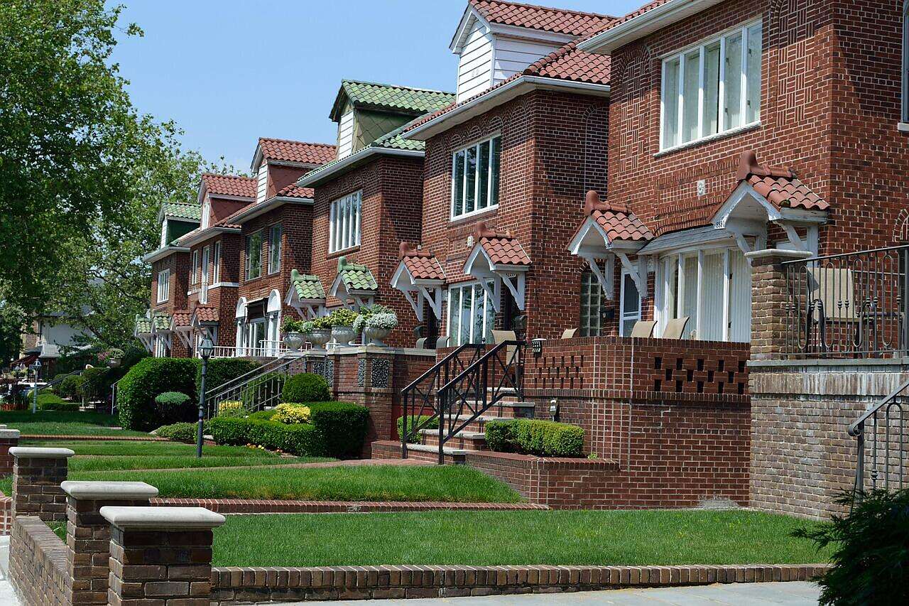 Older single-story houses on a residential street